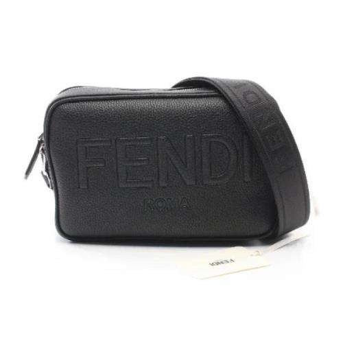 Pre-owned Leather shoulder-bags Fendi Vintage , Black , Heren