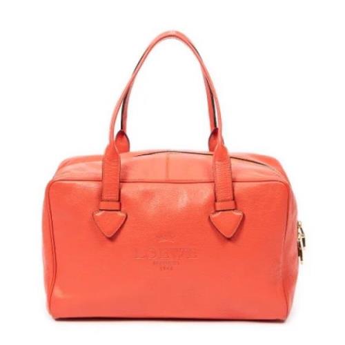 Pre-owned Leather handbags Loewe Pre-owned , Orange , Dames