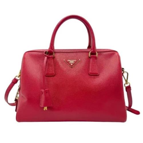 Pre-owned Leather shoulder-bags Prada Vintage , Red , Dames