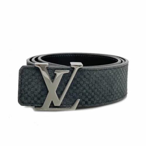 Pre-owned Fabric belts Louis Vuitton Vintage , Gray , Heren