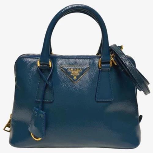 Pre-owned Leather handbags Prada Vintage , Blue , Dames