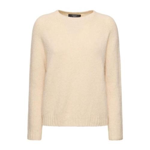 Zachte pasvorm alpaca katoen trui Max Mara Weekend , White , Dames