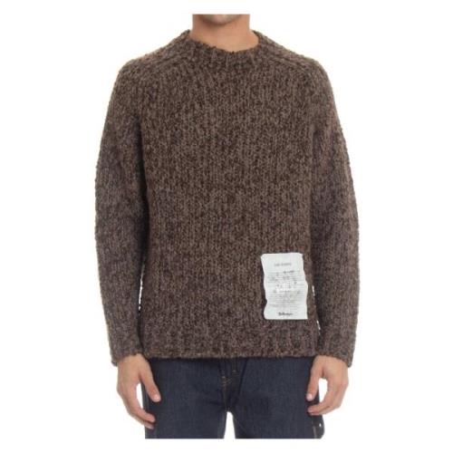 Bruine Wol-Alpaca Sweater Raw Diamond Ballantyne , Brown , Heren