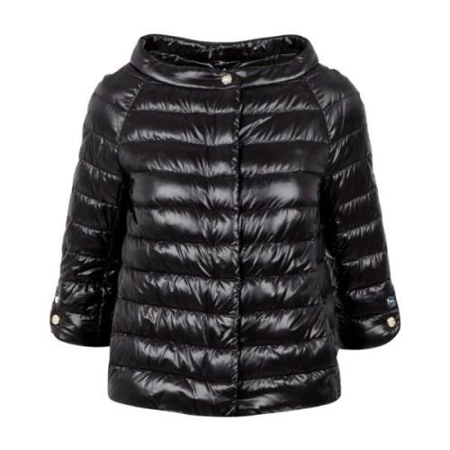 Zwarte Zijdezachte Donsjas Herno , Black , Dames