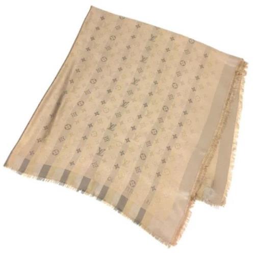 Pre-owned Wool scarves Louis Vuitton Vintage , Beige , Dames