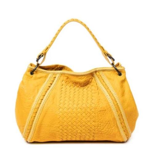 Pre-owned Leather handbags Bottega Veneta Vintage , Yellow , Dames