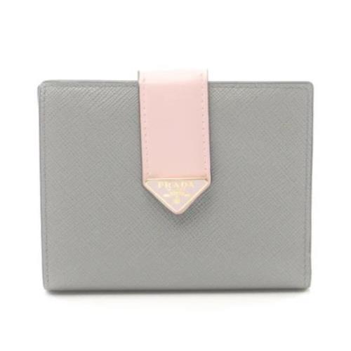 Pre-owned Leather wallets Prada Vintage , Pink , Dames