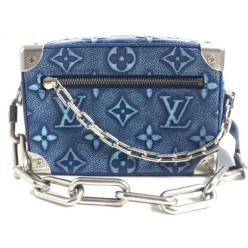 Pre-owned Canvas louis-vuitton-bags Louis Vuitton Vintage , Blue , Dam...