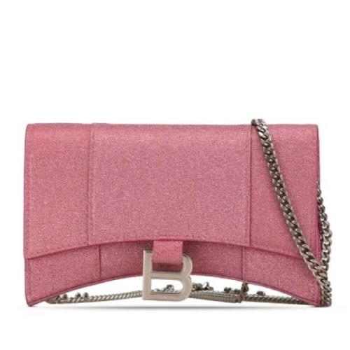 Pre-owned Leather shoulder-bags Balenciaga Vintage , Pink , Dames