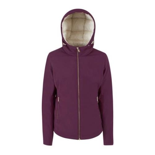 Korte softshell jas met capuchon YES ZEE , Purple , Dames