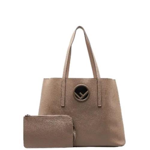 Pre-owned Leather handbags Fendi Vintage , Beige , Dames