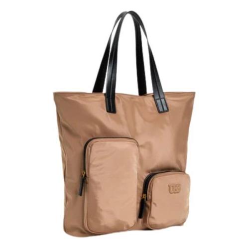 Bruine Tote Bag met Contrastprofielen Twinset , Brown , Dames