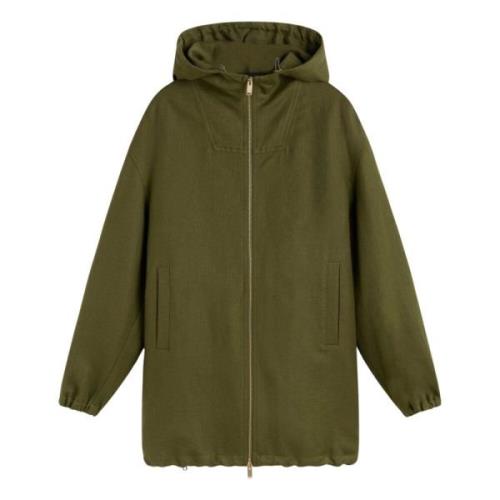 Hoodie met verstelbare zoom Fabiana Filippi , Green , Dames