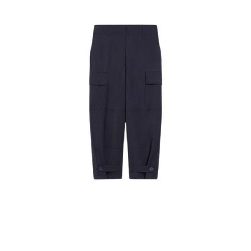 Stretch gabardine broek Max Mara Weekend , Blue , Dames