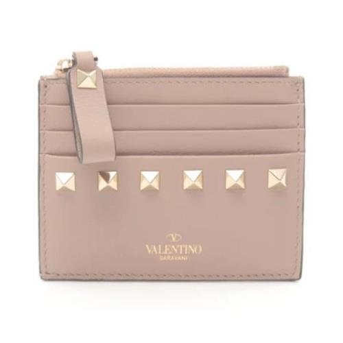 Pre-owned Leather wallets Valentino Vintage , Pink , Dames