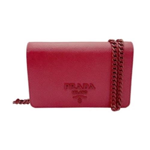 Pre-owned Leather prada-bags Prada Vintage , Red , Dames