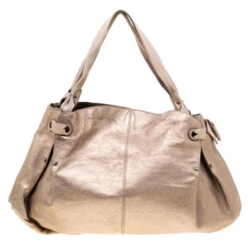 Pre-owned Leather handbags Salvatore Ferragamo Pre-owned , Beige , Dam...