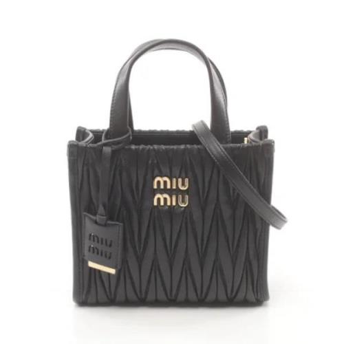 Pre-owned Leather handbags Miu Miu Pre-owned , Black , Dames