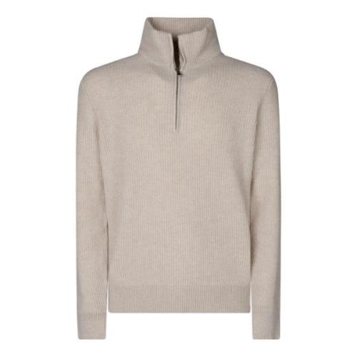 Premium Half-Zip Sweater Filippo De Laurentiis , Beige , Heren