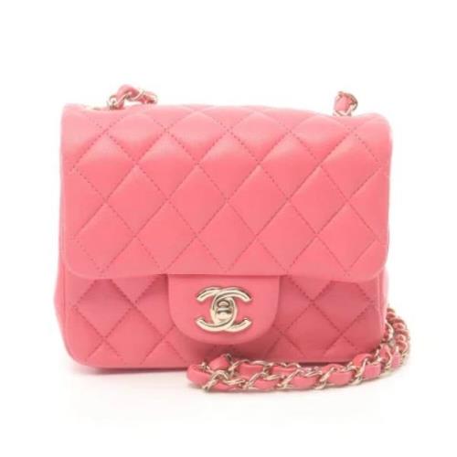 Pre-owned Leather chanel-bags Chanel Vintage , Pink , Dames