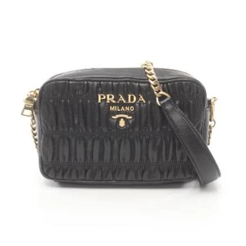 Pre-owned Leather crossbody-bags Prada Vintage , Black , Dames