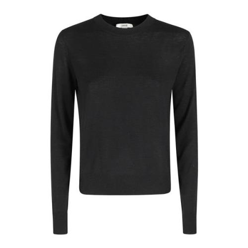 Stijlvolle Overlay Crew voor Mannen Vince , Black , Dames