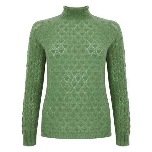 Groene Cashmere Sweater Collectie Tabaroni Cashmere , Green , Dames