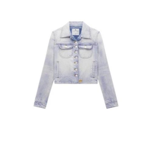 Denim Blouse met Zakken Courrèges , Blue , Dames