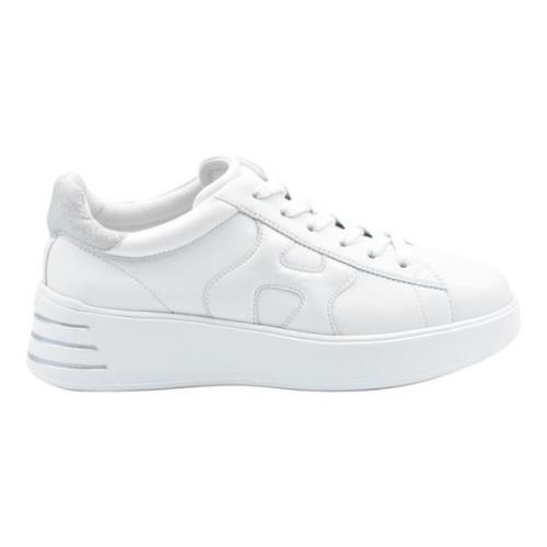 Zilver Witte Veterschoenen Elegante Stijl Hogan , White , Dames