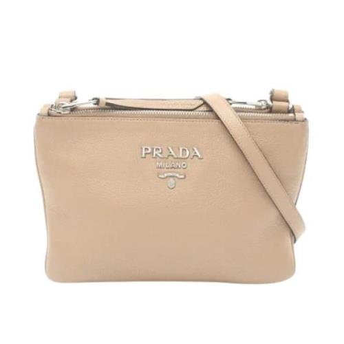 Pre-owned Leather prada-bags Prada Vintage , Beige , Dames