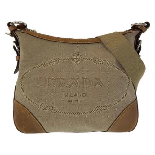 Pre-owned Canvas prada-bags Prada Vintage , Beige , Dames