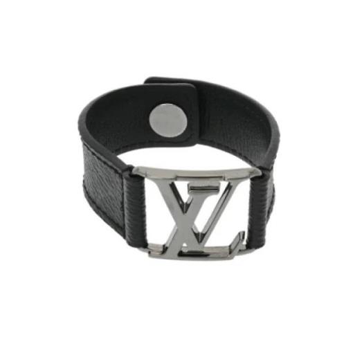 Pre-owned Canvas bracelets Louis Vuitton Vintage , Black , Heren