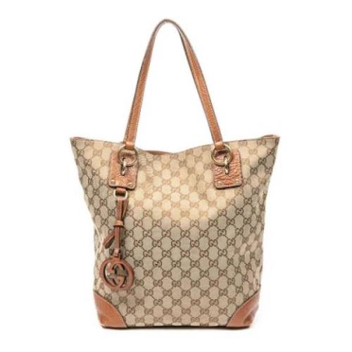 Pre-owned Canvas gucci-bags Gucci Vintage , Beige , Dames