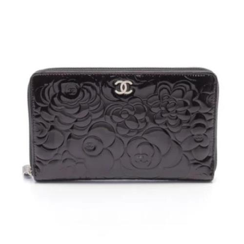 Pre-owned Leather wallets Chanel Vintage , Brown , Dames