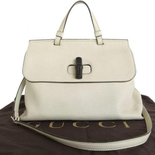 Pre-owned Leather gucci-bags Gucci Vintage , White , Dames