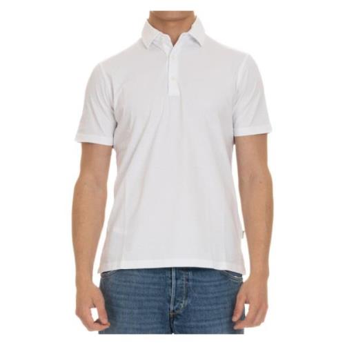 Witte Katoenen Jersey Polo Shirt Aspesi , White , Heren