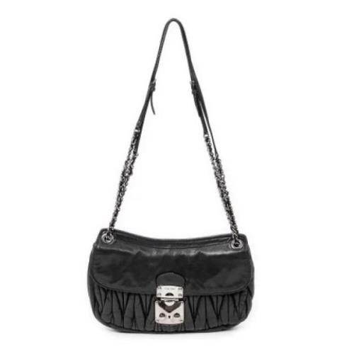 Pre-owned Leather shoulder-bags Miu Miu Pre-owned , Black , Dames