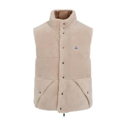 Beige Gilet Vest Moncler , Beige , Heren