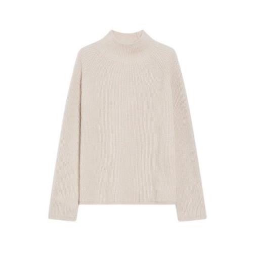 Beige Coltrui Ribgebreid Max Mara , Beige , Dames