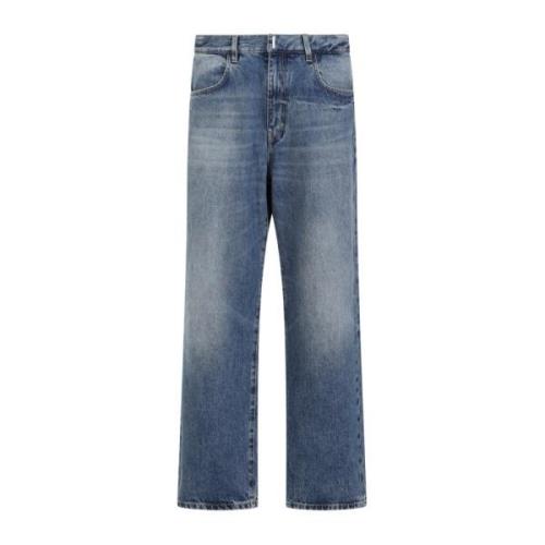 Indigo Blauwe Katoenen Jeans Moderne Stijl Givenchy , Blue , Heren