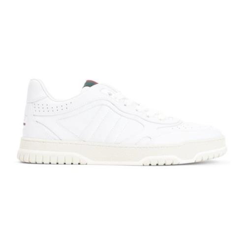 Witte Leren Sneakers Stijlvol Model Gucci , White , Heren