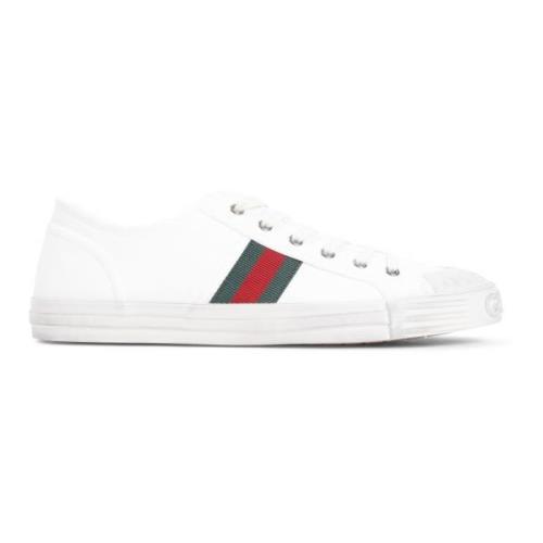 Witte Canvas Sneakers Aw24 Gucci , White , Heren