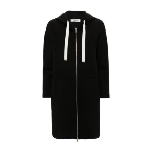 Tijdloze Zwarte Jas met Raglanmouwen Max Mara , Black , Dames