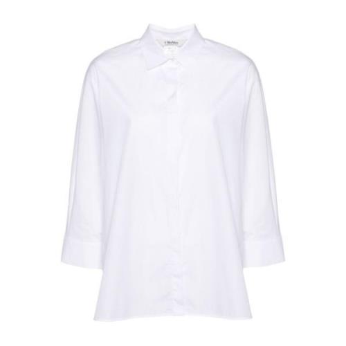 Wit overhemd met lange mouwen en klassieke kraag Max Mara , White , Da...