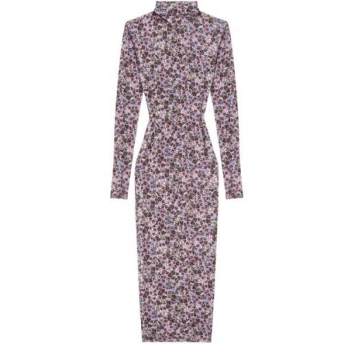 Grafische Print Midi Jurk Isabel Marant , Purple , Dames