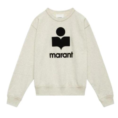 Katoenen Logo Sweatshirt Ronde Hals Lange Mouw Isabel Marant , Gray , ...