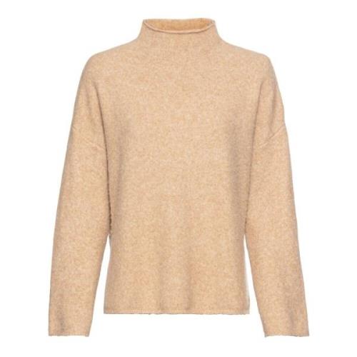 Wollen Turtleneck Trui Camel Active , Beige , Dames