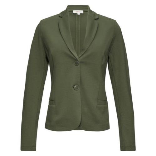 Elegante Twill Blazer voor zakelijke gelegenheden s.Oliver , Green , D...