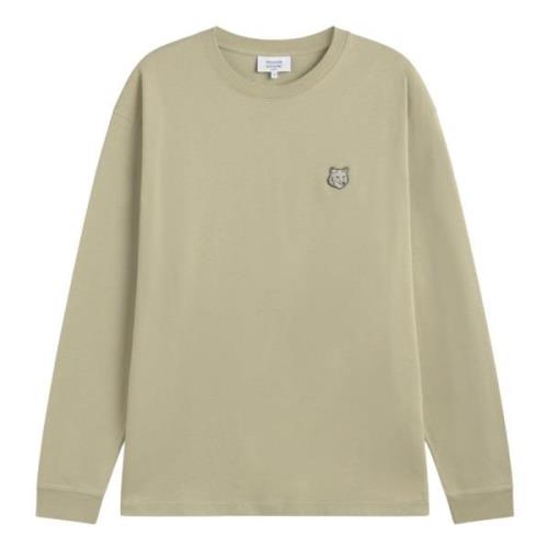 Vossenkop lange mouwen T-shirt Maison Kitsuné , Beige , Heren