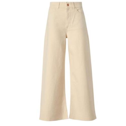 Hoge taille wijde pijp jeans Hellen 3X1 , Beige , Dames